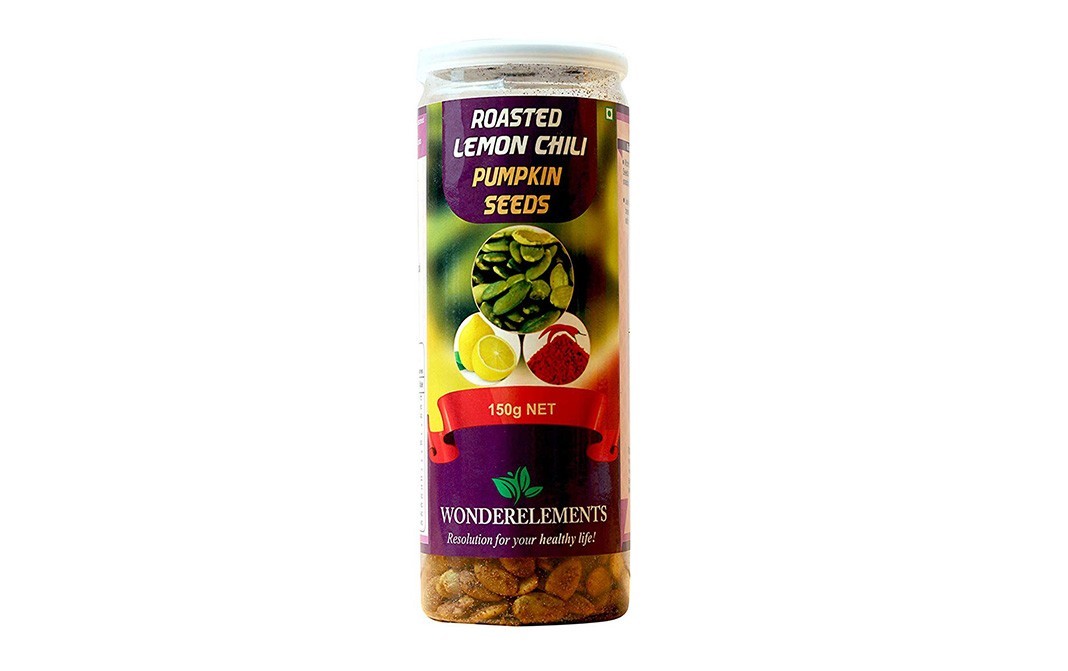Wonderelements Roasted Lemon Chilli Pumpkin Seeds   Jar  150 grams
